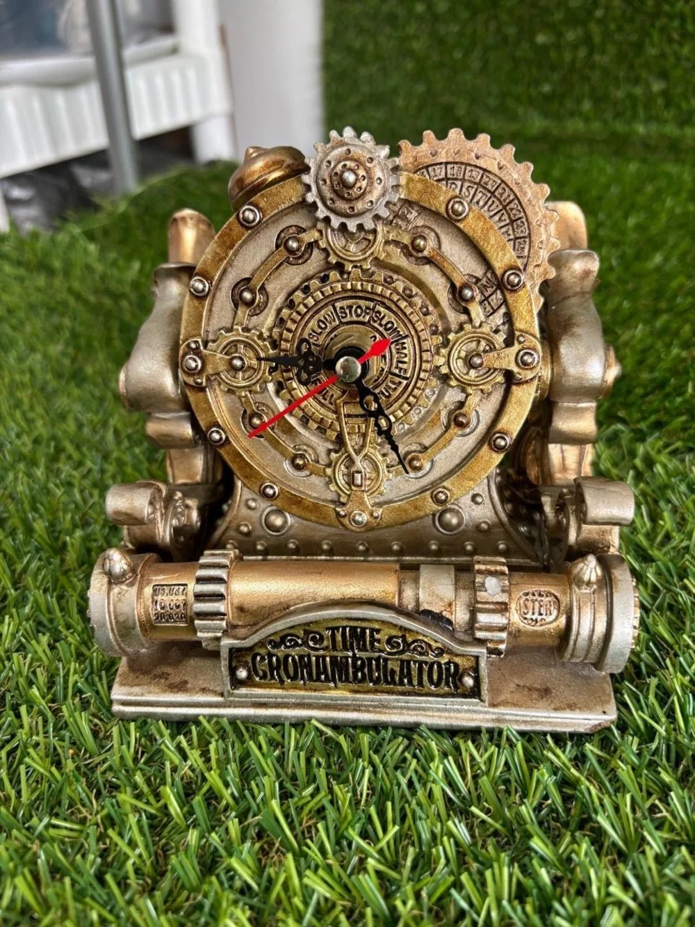 Alchemy Gothic Vault Time Cronambulator Steampunk Clock Vintage Winged Tested